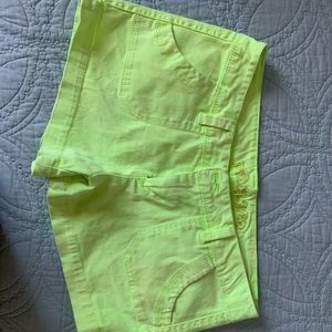 Lime Short shorts